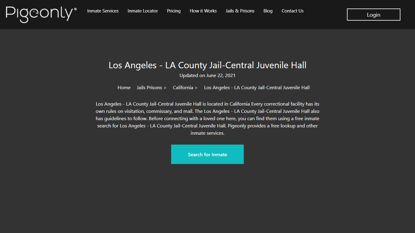 Los Angeles - LA County Jail-Central Juvenile Hall Inmate ...